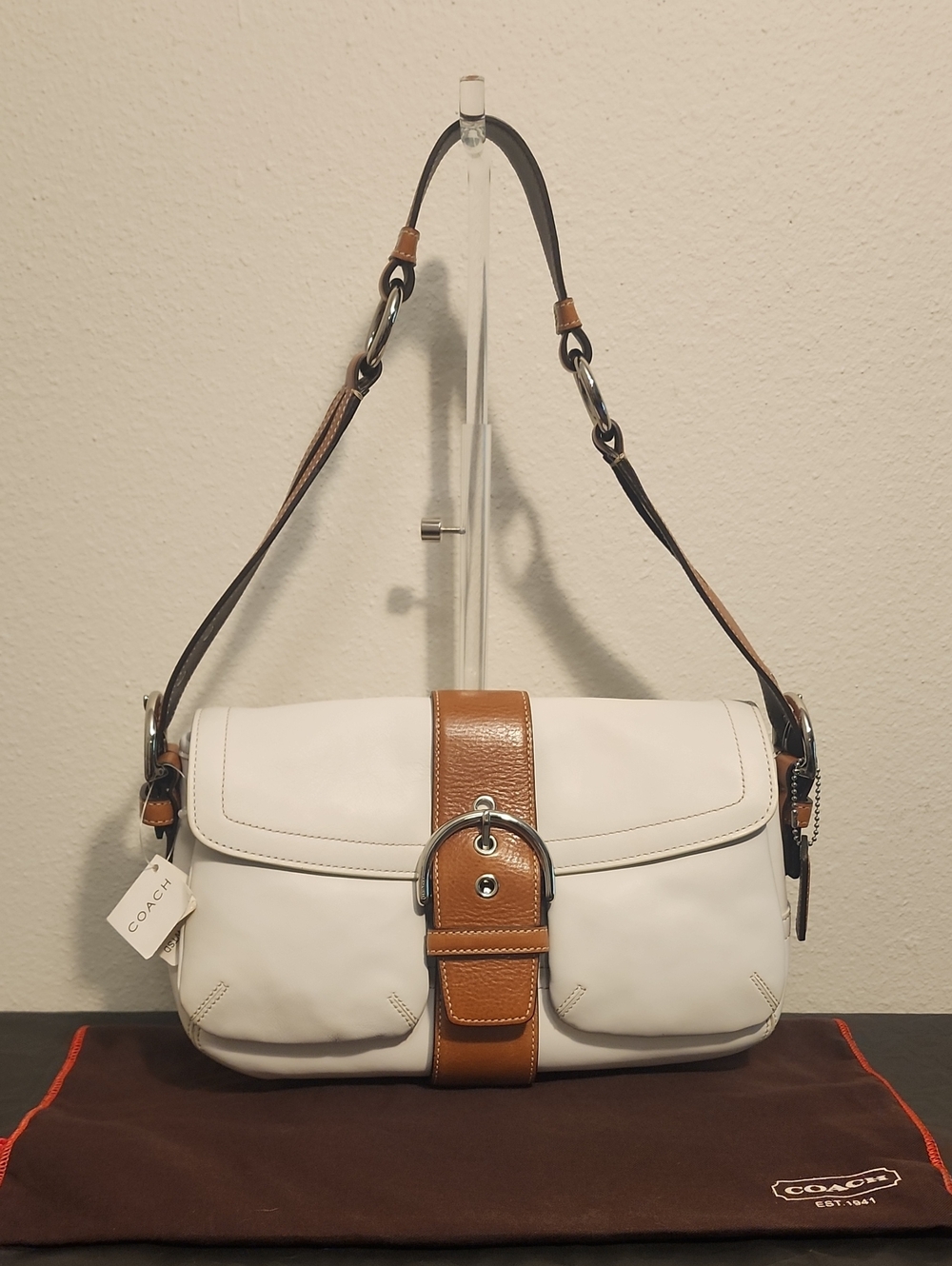 Coach Vintage Soho Leather Pocket Flap Shoulder Bag